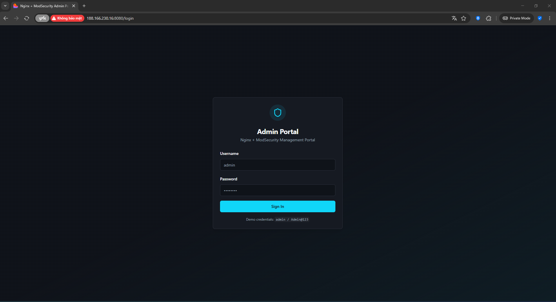 Login Screen